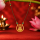 Silver 925 Dhan Lakshmi Green Mangalsutra Necklace