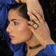 Evil eye and Star Silver Mangalsutra Ring