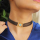 Evil eye silver star mangalsutra choker