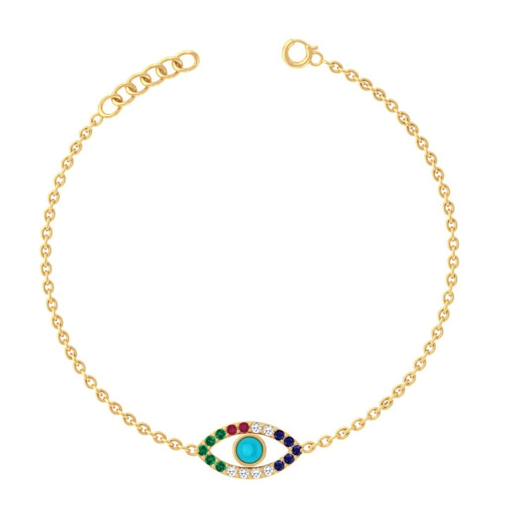 925 Pure Silver Evil Eye Bracelet