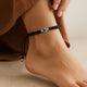Silver 925 Black Thread Anklet