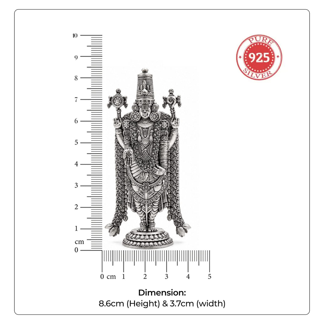 925 Silver Tirupati Balaji Idol
