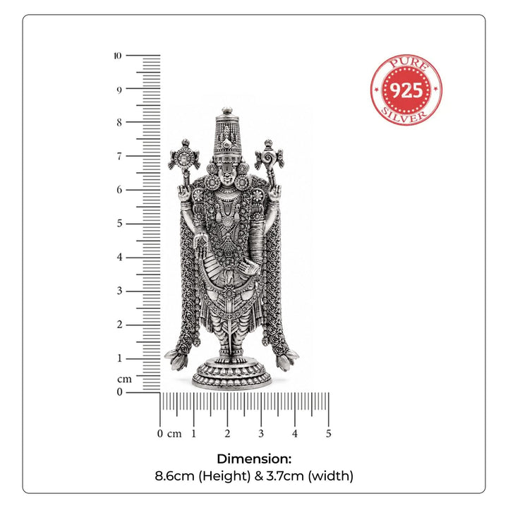 925 Silver Tirupati Balaji Idol