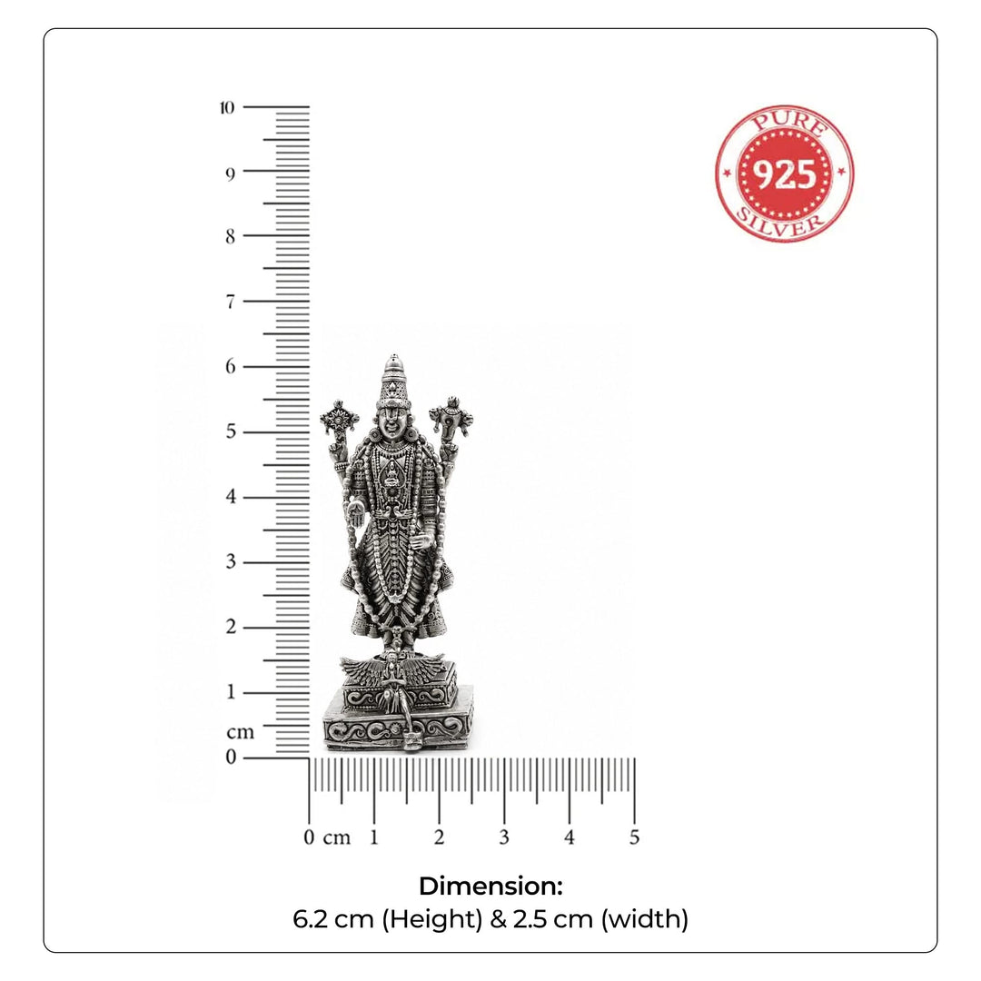925 Silver Vishnu Narayana Idol