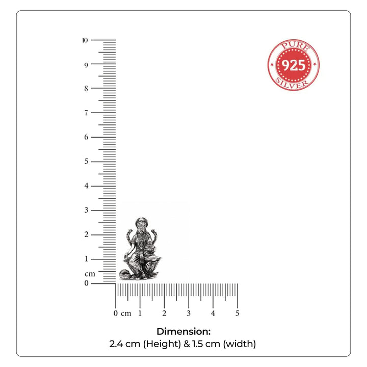 925 Sterling Silver Goddess Lakshmi Idol