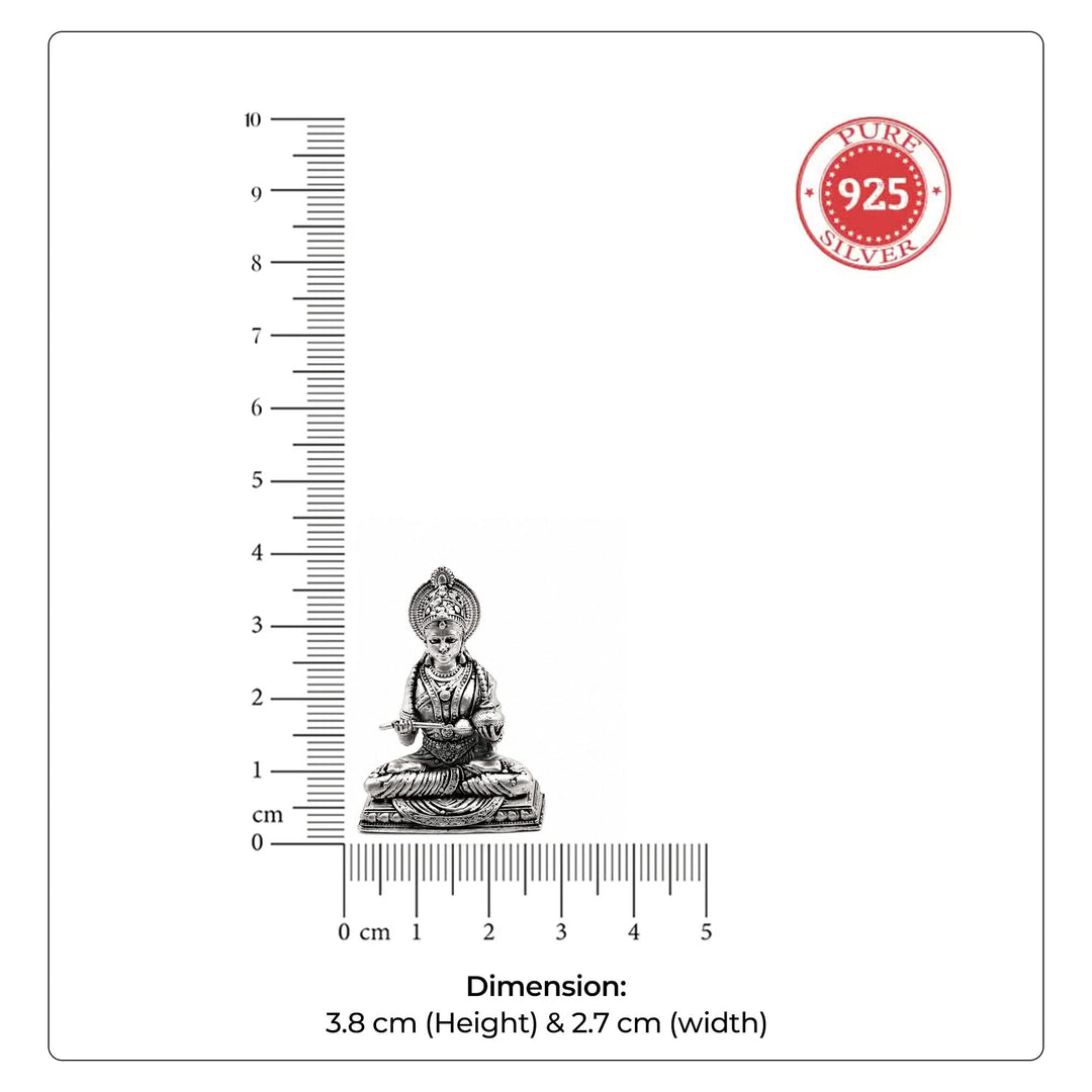 925 Sterling Silver Goddess Annapurna Idol