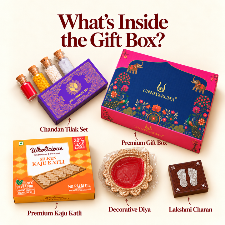 Unniyarcha 925 Pure Silver Lakshmi Charan Festive Gift Hamper