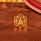 Silver 925 Dhan Lakshmi Ruby Lotus Statement Ring