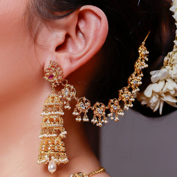 Silver Swan Statement Jhumkas