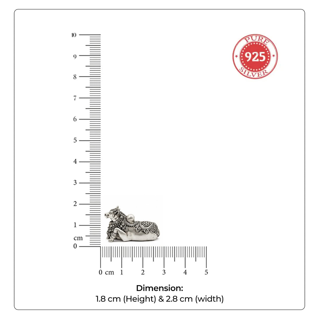 925 Sterling Silver Nandi Idol
