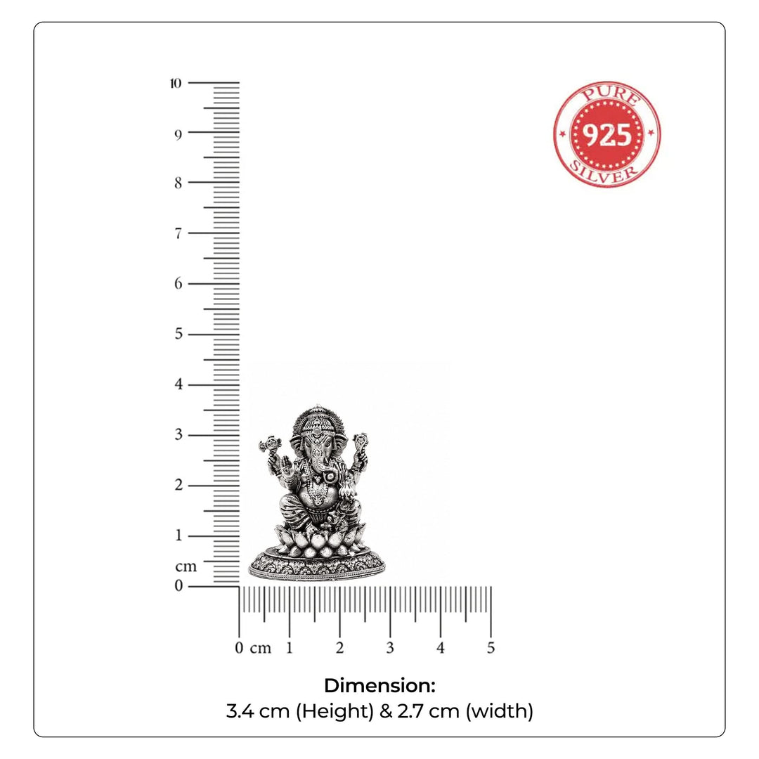 925 Sterling Silver Lord Ganesha Idol