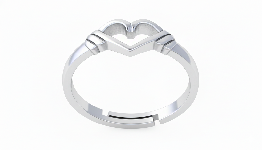 Silver Heart Ring
