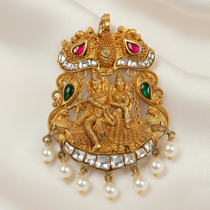 Silver 92.5 Shree Radha Krishna Pendant