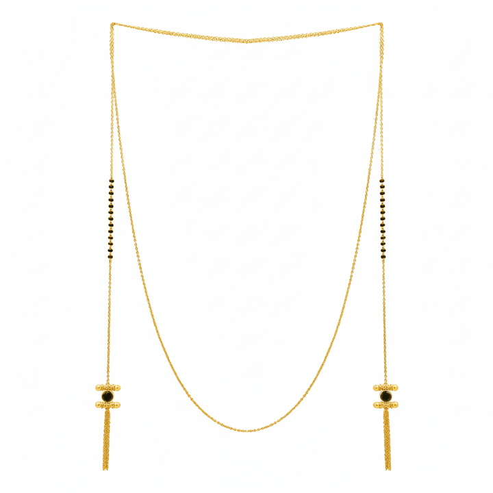 Lariat Wrap Silver 92.5 Mangalsutra Necklace