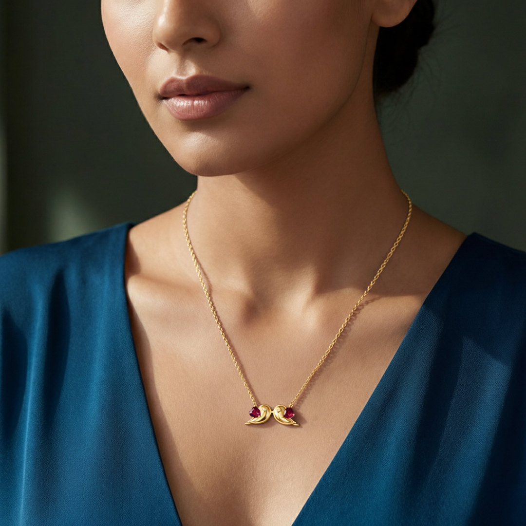 Unniyarcha 925 Pure Silver Eternal Companions Necklace