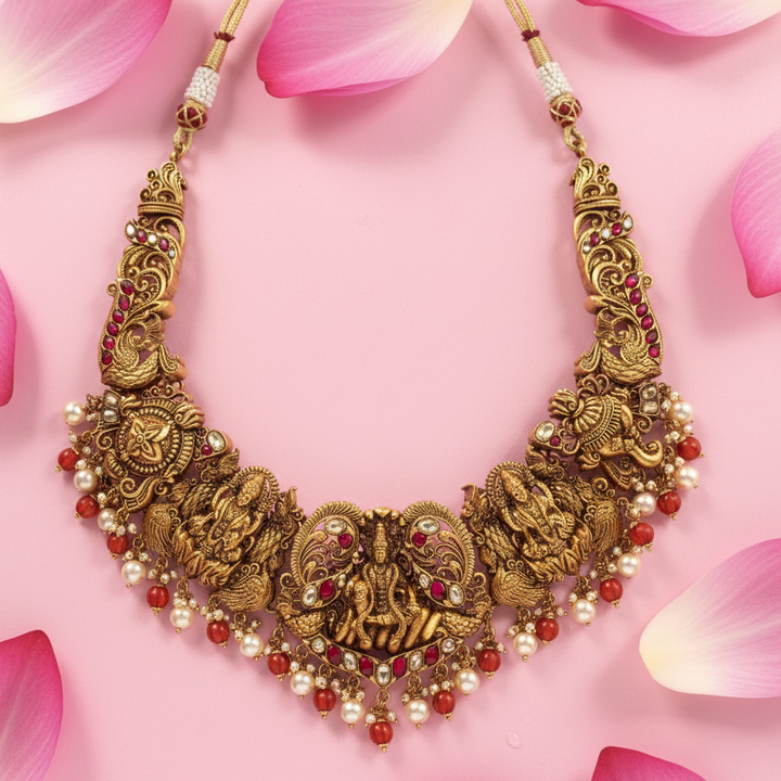 Silver 925 Divya Lakshmi Temple Haaram