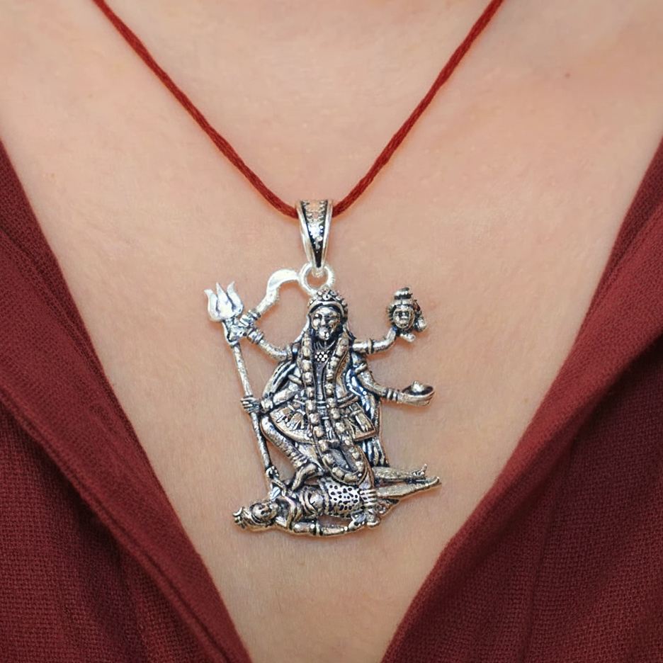 Silver Maa Kali Pendent