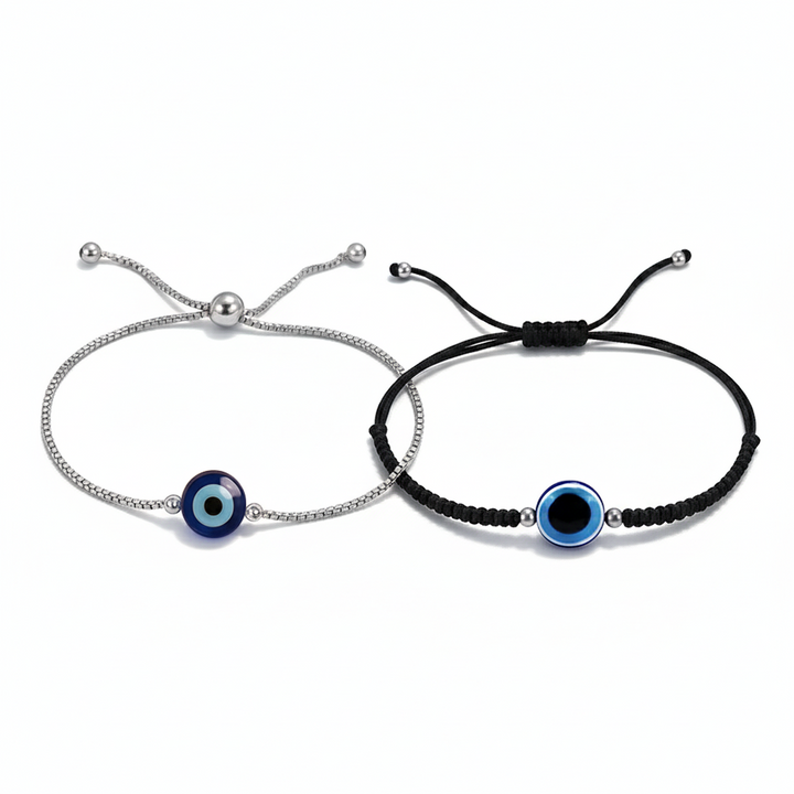 Silver Thread Evil eye Bracelet