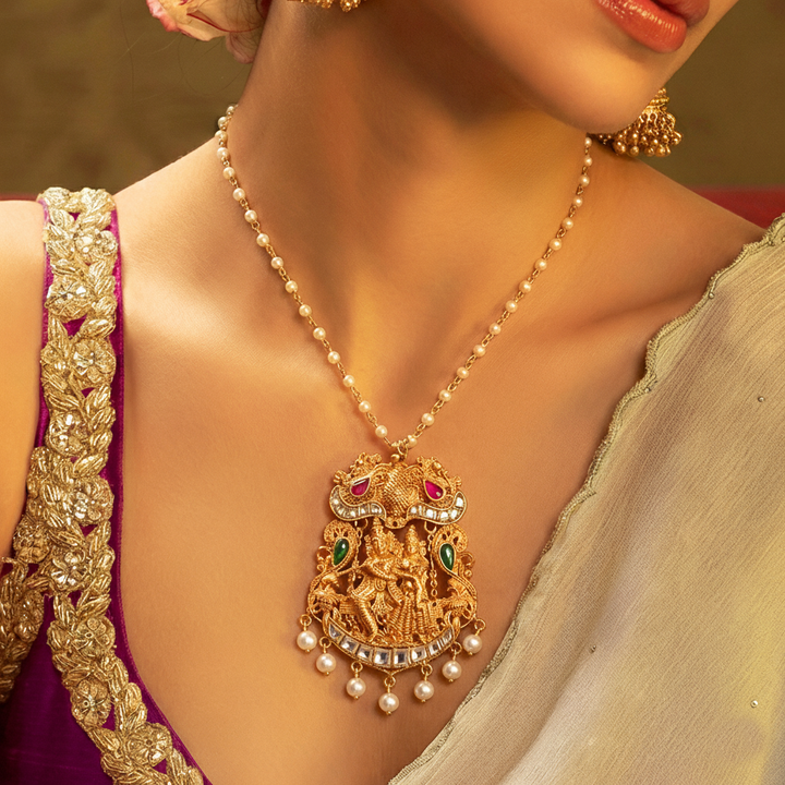 Silver 92.5 Shree Radha Krishna Pendant