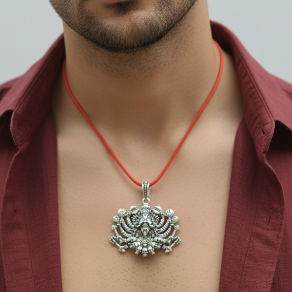 Devi Kali Silver Pendant