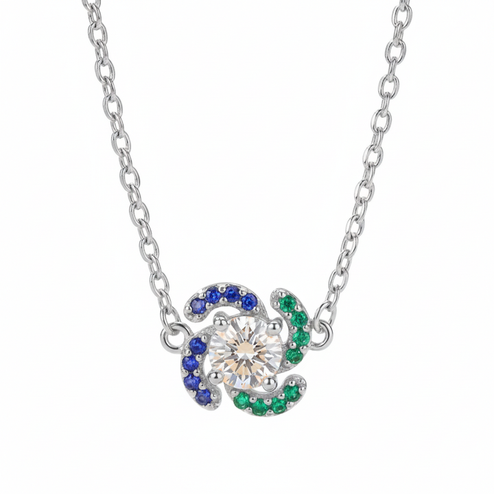 Silver 925 Crystal Crest Necklace