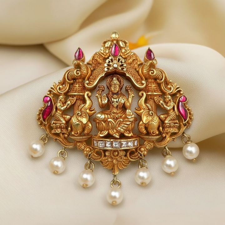 Silver 925 Gaja Lakshmi Pendant