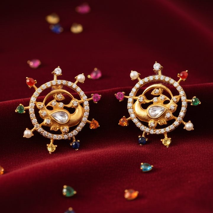 Swan Silver Navrattan Stud