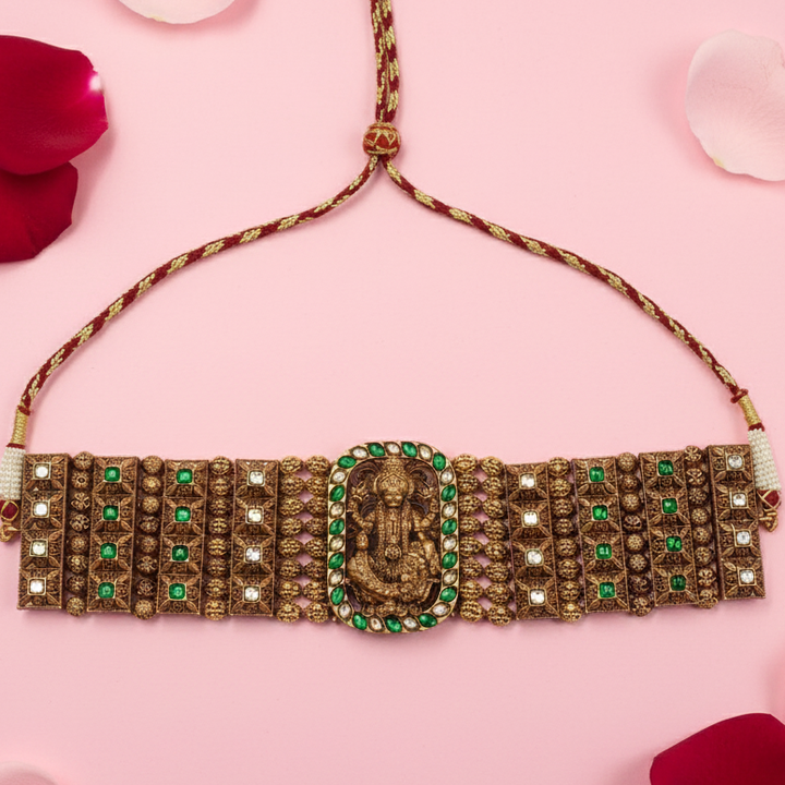 Silver 925 Shree Mahalakshmi Nakshi Choker