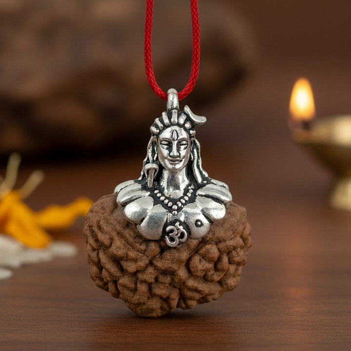 925 Silver Rudraksha Shiva ji Pendant