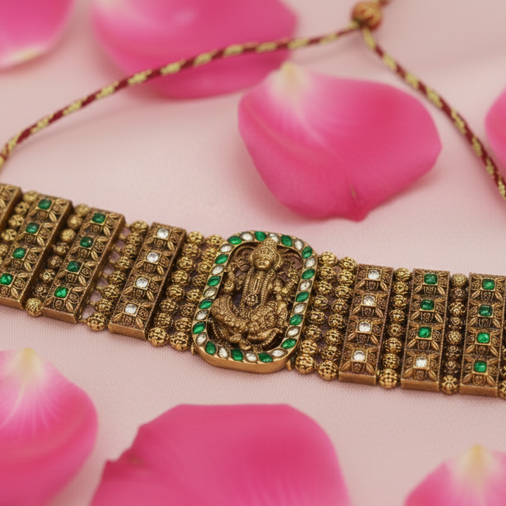 Silver 925 Shree Mahalakshmi Nakshi Choker