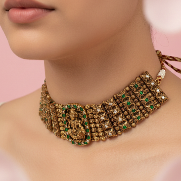 Silver 925 Shree Mahalakshmi Nakshi Choker