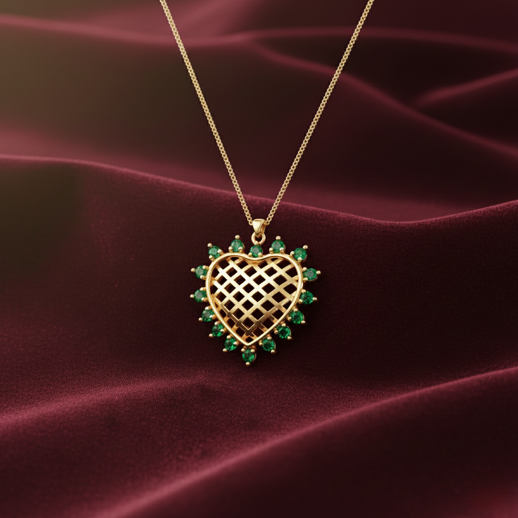 Silver Heirloom Heart Necklace