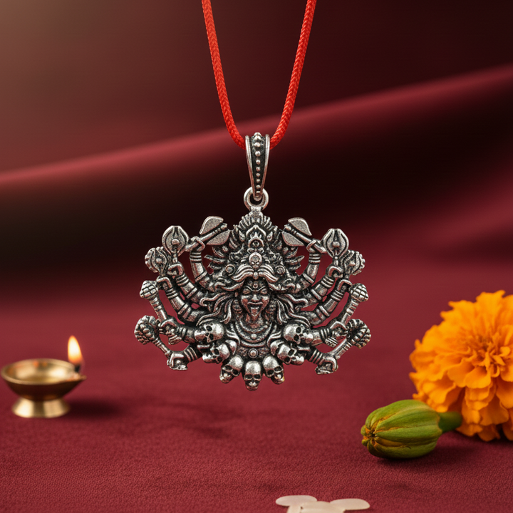 Devi Kali Silver Pendant