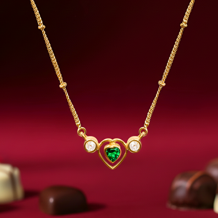 92.5 Sterling Silver 925 Heart story Necklace