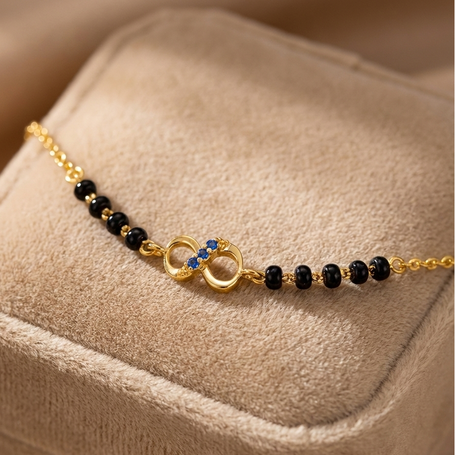 Silver Infinity Mangalsutra Bracelet