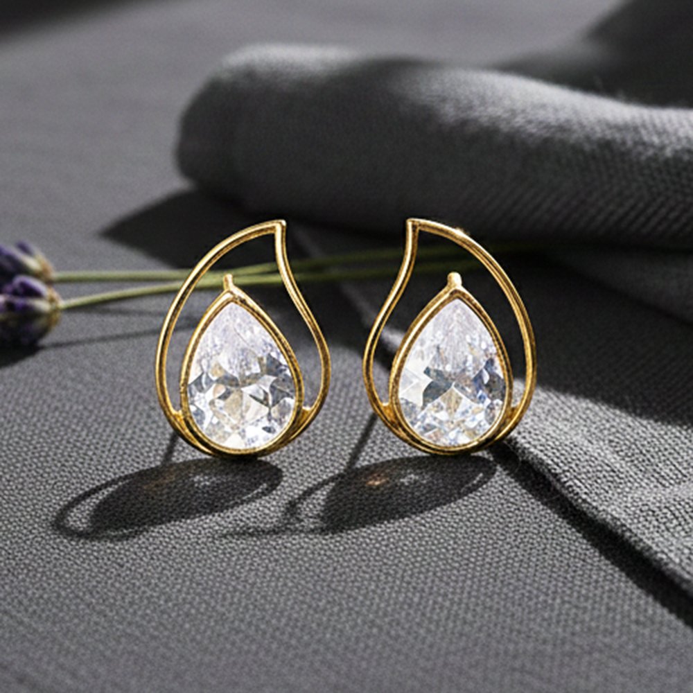 Cute Silver 92.5 Aam Ras Stud Earring