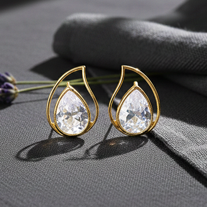 Cute Silver 92.5 Aam Ras Stud Earring