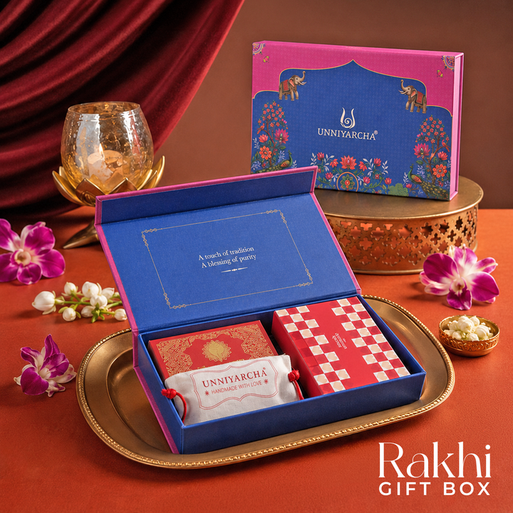 Pure 92.5 Silver Shivling Trishul Rakhi with Chandan Tilak Set