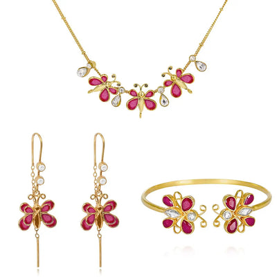 Gold Plated Silver Titli Set