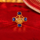 Silver 925 Dhan Lakshmi Lapis Lazuli Statement Ring