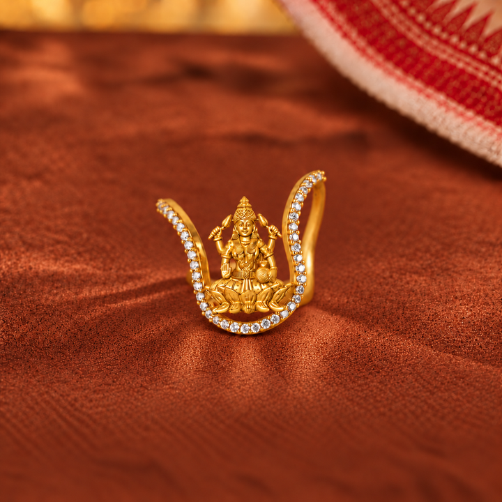 Silver 925 Lakshmi Venki Kundan Statement Ring