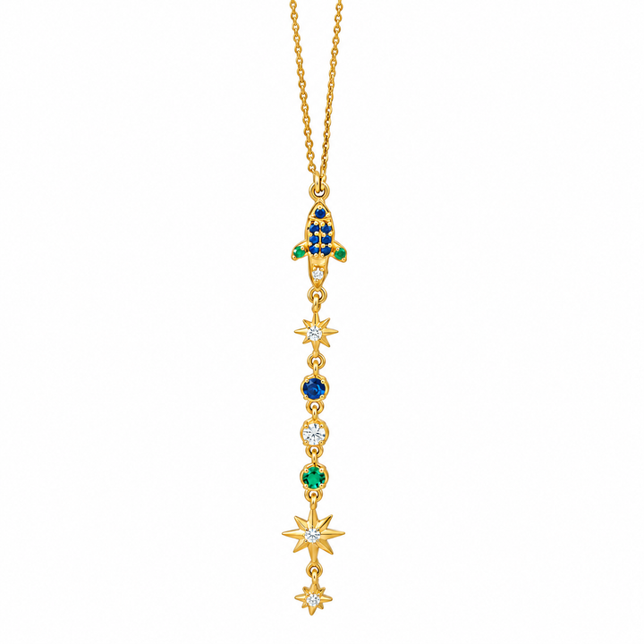 925 Silver Patakha Rocket Necklace