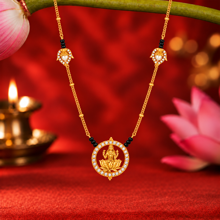 Silver 92.5 Dhan Lakshmi Mangalsutra Necklace