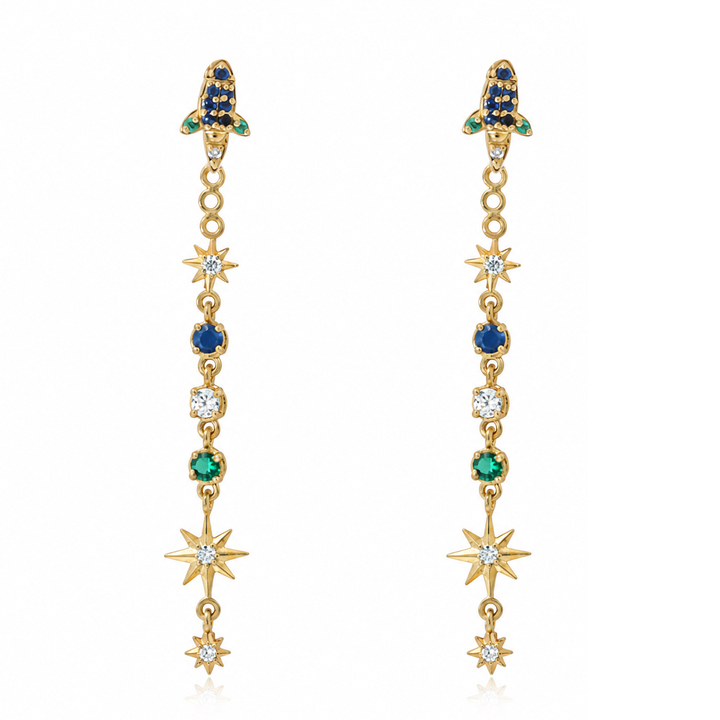 925 Silver Patakha Rocket Danglers