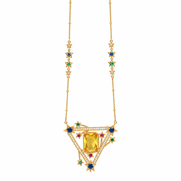 925 Silver Patakha Phooljhadi Cocktail Necklace
