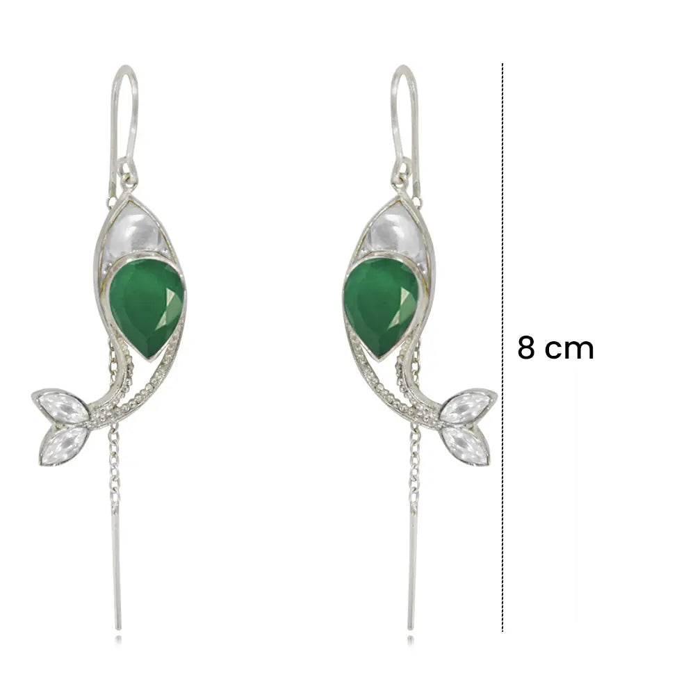 Green Fish Sui Dhaga earring