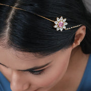 Gulabo Silver 92.5 2 IN 1 Head Band And Necklace