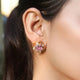 Gulabo Silver Square Pink Earring