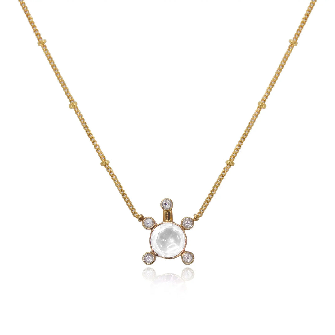 Gulabo Silver Tortoise Necklace