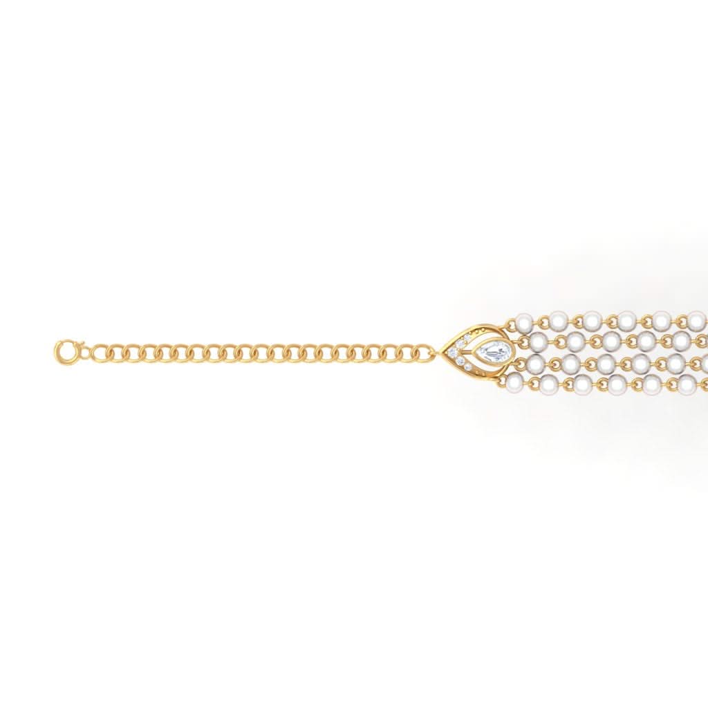 925 Pure Silver Gold-Plated Heirloom Pearl Choker Necklace